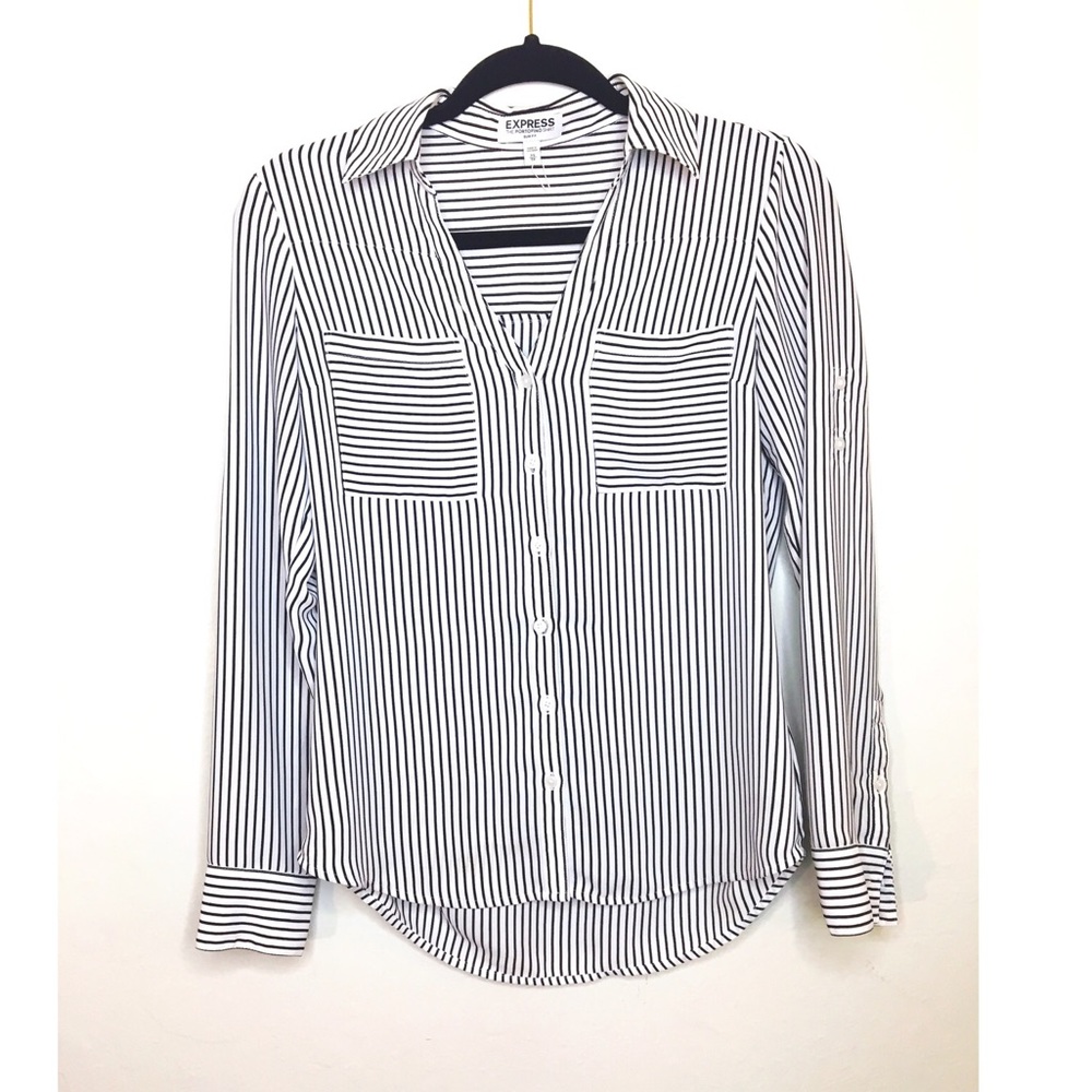 Express Portofino button down stripped shirt XS
